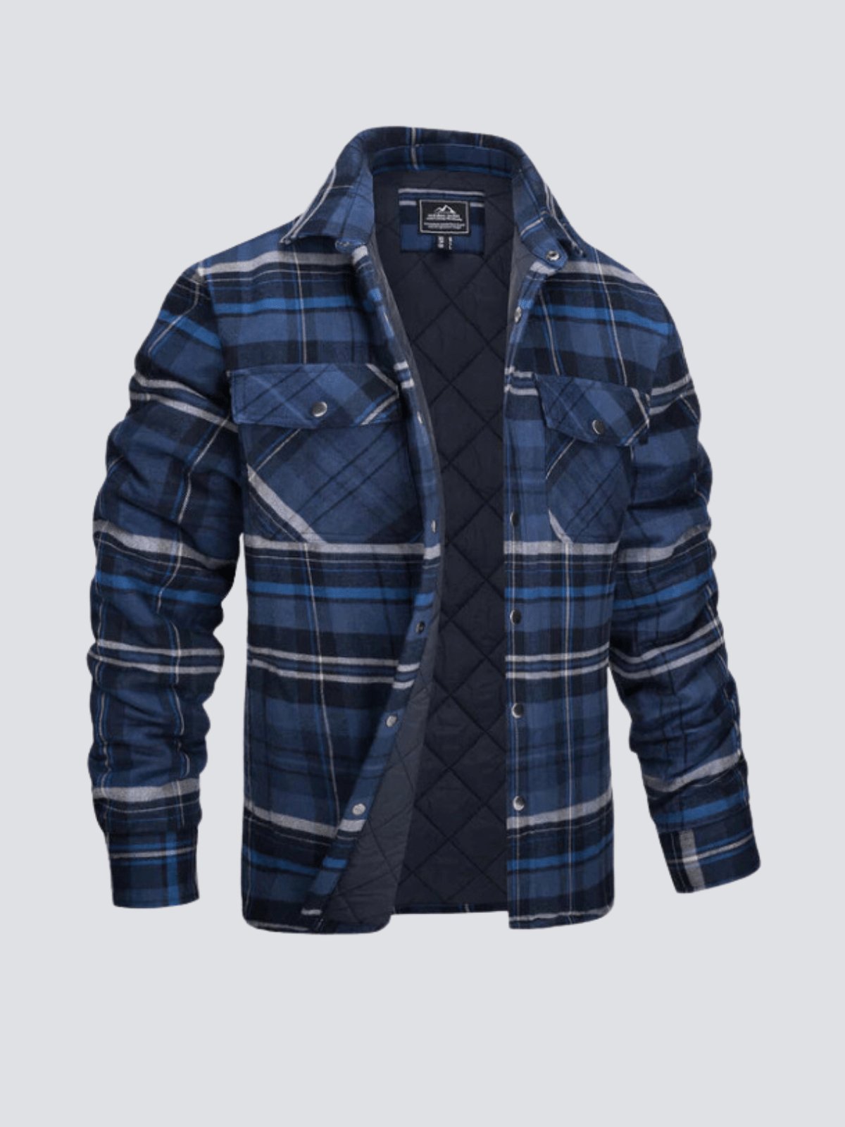 Men's Checked Flannel Lined Winter Jacket