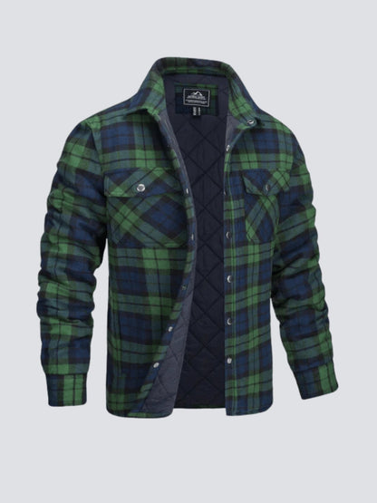 Men's Checked Flannel Lined Winter Jacket