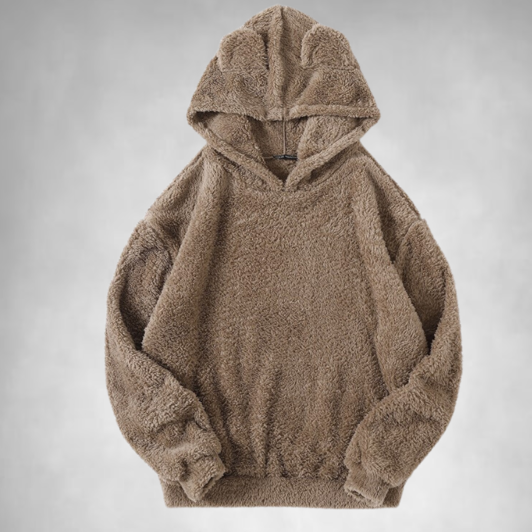 Fleece Hoodie Herren Warm Bequem Teddy Look - IdealeKleiden