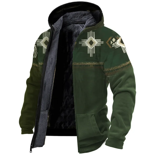 Herren Fleecejacke Warm Vintage Style - IdealeKleiden
