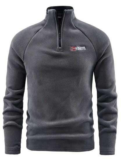 Herren Fleece Pullover Warm Viertelzipper - IdealeKleiden