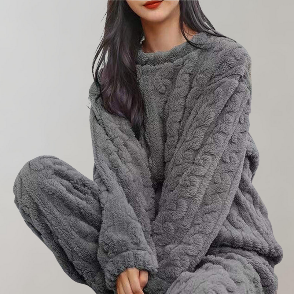 Weiche Fleece Pyjamas Set - IdealeKleiden