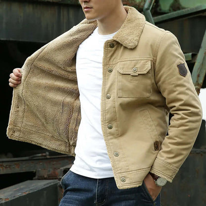 Men's Winter Jacket Fleece Warm Insulated