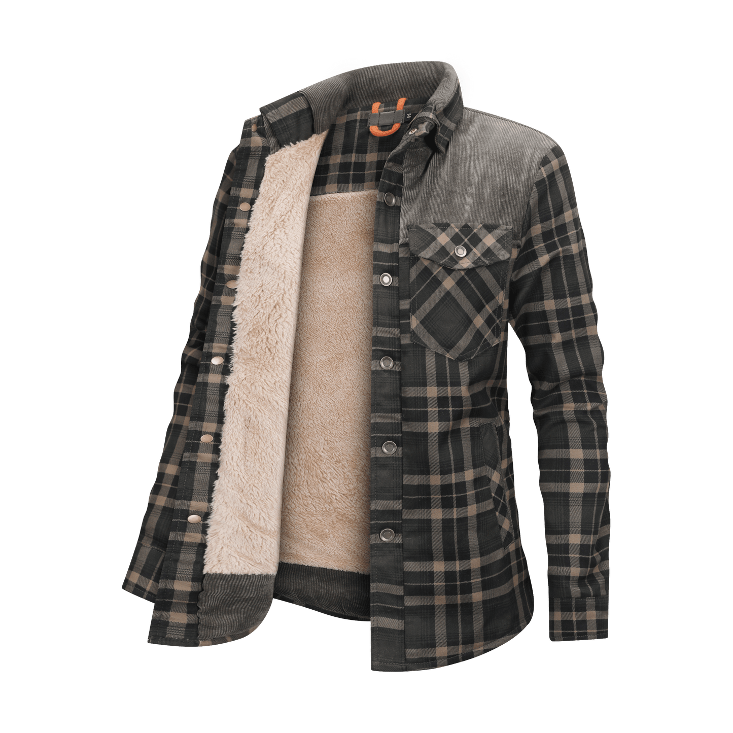 Men's Plaid Warm Fleece Jacket
