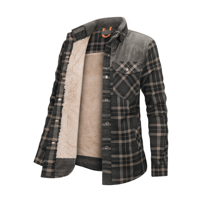 Men's Plaid Warm Fleece Jacket