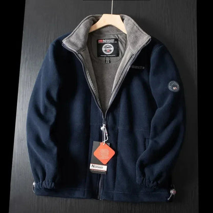 Men's Warm Fleece Jacket with Pockets