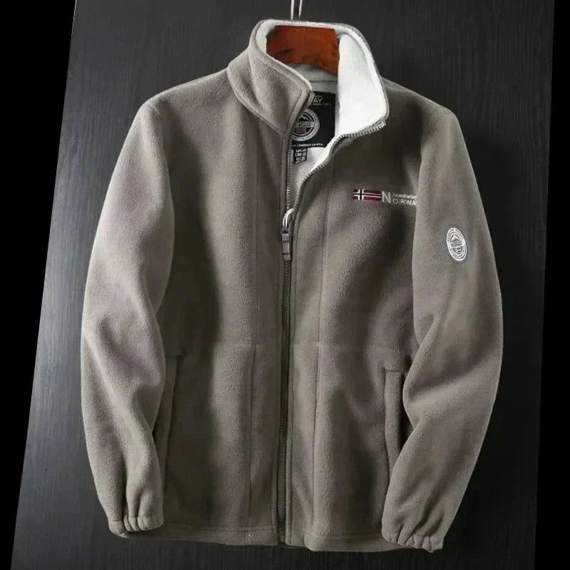 Men's Warm Fleece Jacket with Pockets