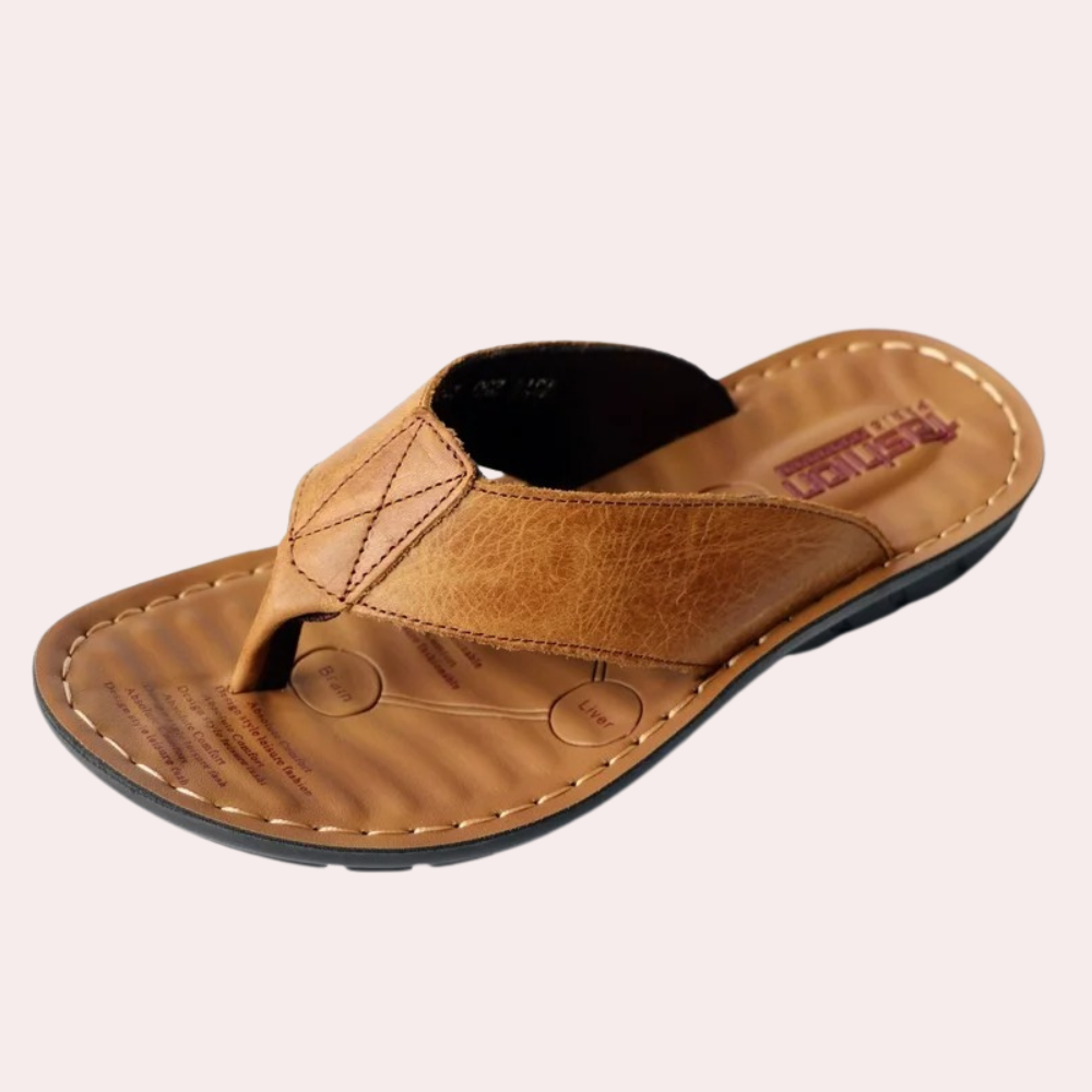 Ergonomische Herrensandalen Leder - IdealeKleiden