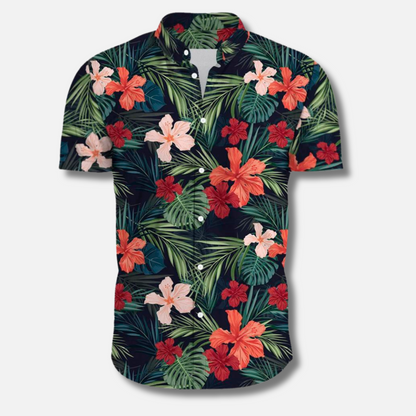 Men's Summer Floral Shirt Hawaii Style