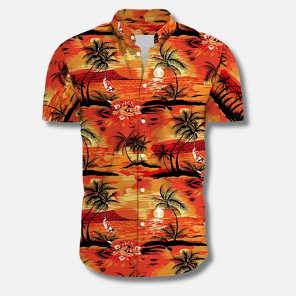 Men's Summer Floral Shirt Hawaii Style