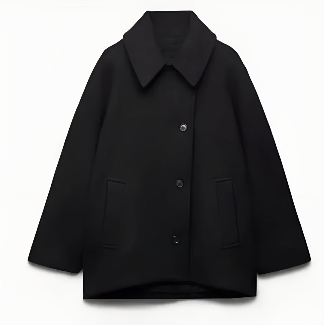 Large Wool Coat Oversized Double-Breasted