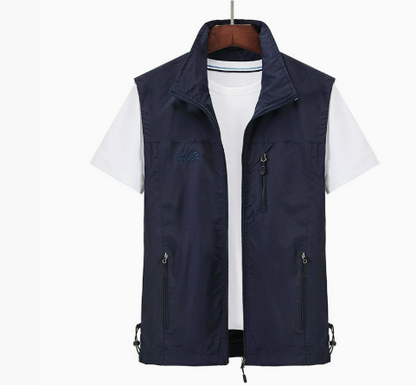 Men's Cargo Vest Sleeveless Zipper