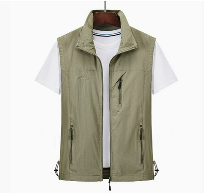 Men's Cargo Vest Sleeveless Zipper