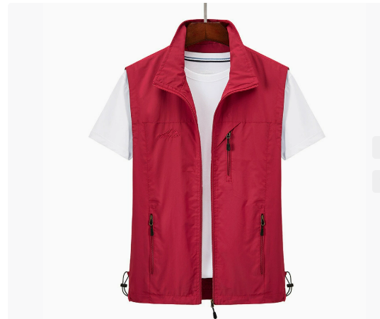 Men's Cargo Vest Sleeveless Zipper