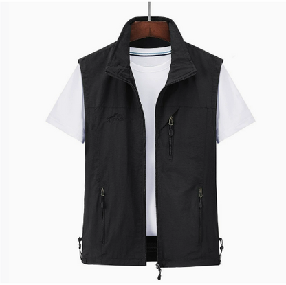 Men's Cargo Vest Sleeveless Zipper