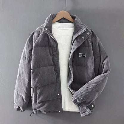 Klassische Cordjacke Warm Gepolstert