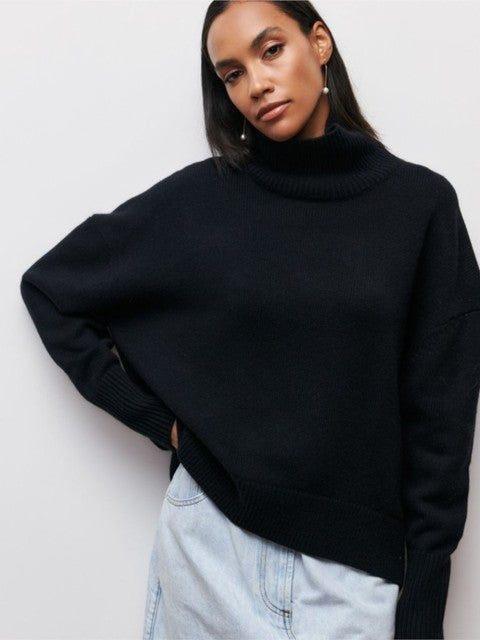 Women's Turtleneck Sweater Soft Modern