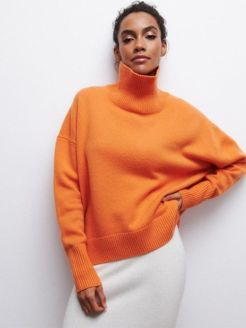 Women's Turtleneck Sweater Soft Modern