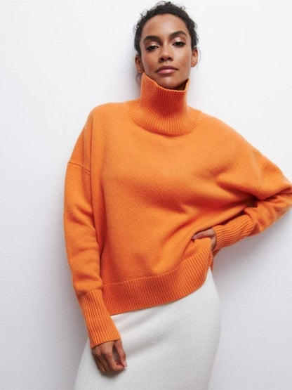 Women's Turtleneck Sweater Soft Modern
