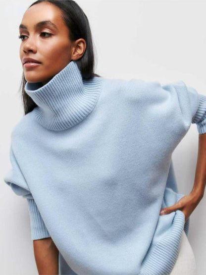 Women's Turtleneck Sweater Soft Modern