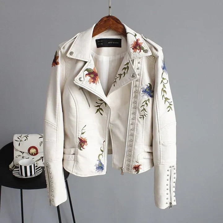 Women's Elegant Leather Coat