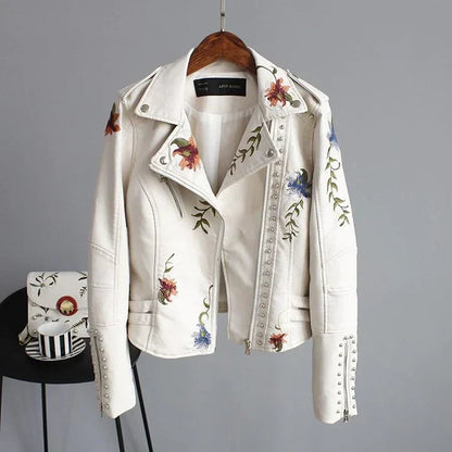 Women's Elegant Leather Coat