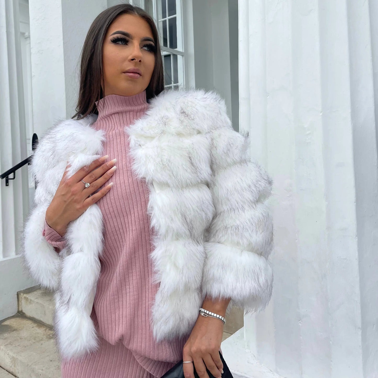 Luxury Faux Fur Jacket Elegant Women's