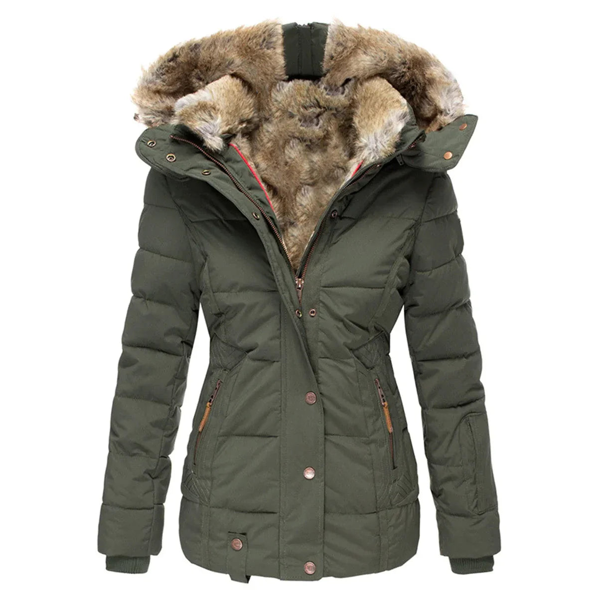 Stylish Women's Winter Jacket Lined Warm