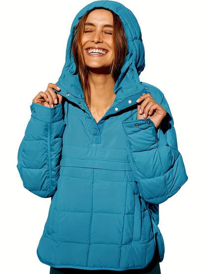 Hooded Coat Women Warm Modern Stylish