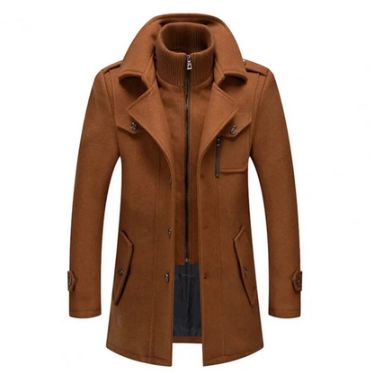 Stylish Men's Jacket Double Collar Modern Trend
