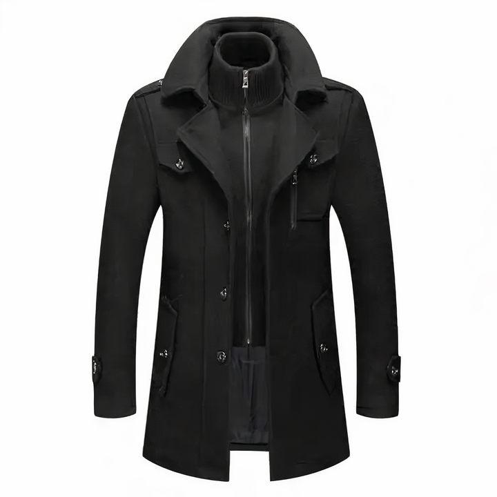 Stylische Herrenjacke Doppelkragen Modern Trend - IdealeKleiden