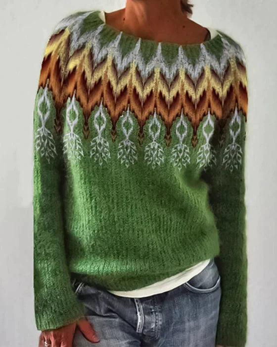 Farbenfroher Damenpullover Modern Style - IdealeKleiden