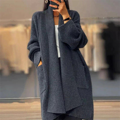 Women's Long Cardigan Shawl Collar