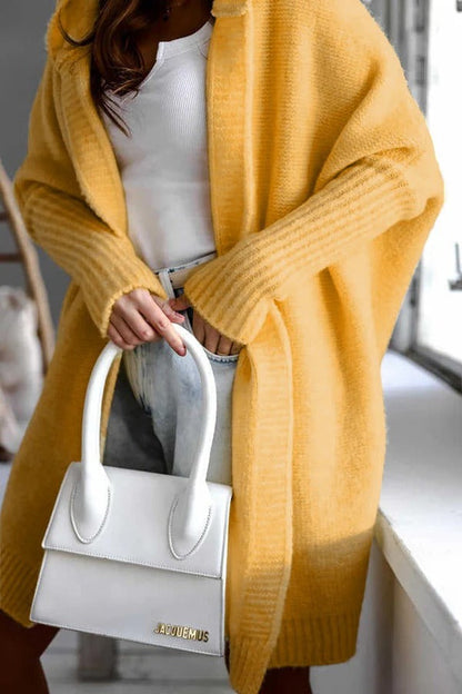 Women's Knitted Cardigan Oversized Hooded Comfortable