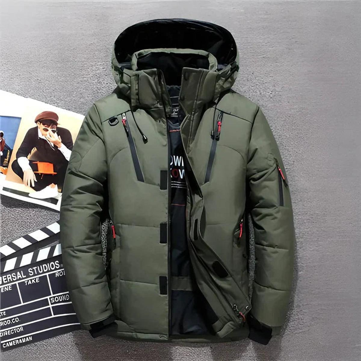 Warm Winter Jacket with Hood Waterproof