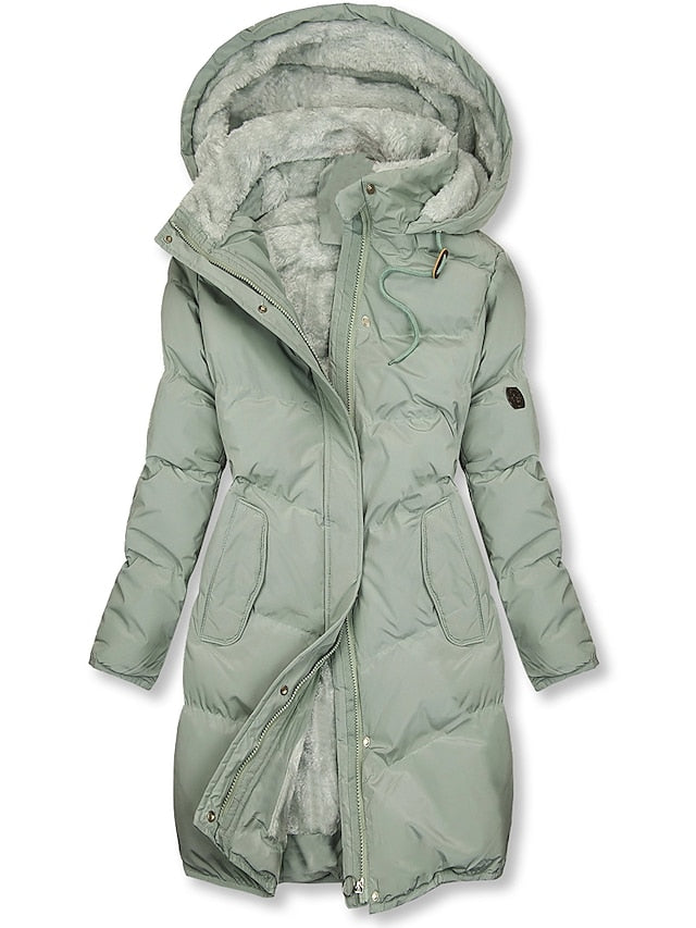 Lange Damen Winterjacke Stilvoll - IdealeKleiden