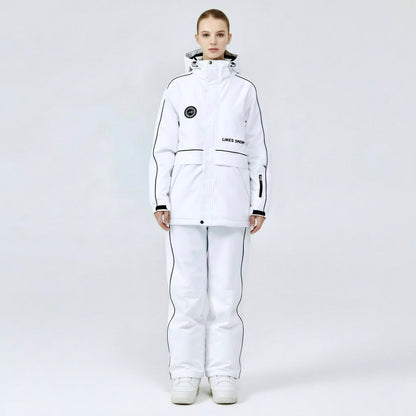 Schneesportanzug Set Weiß Unisex Winter - IdealeKleiden