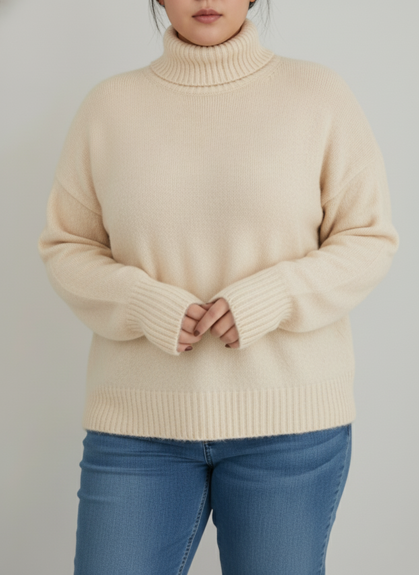 Weiche Damen Kaschmir-Pullover Großer Größen - IdealeKleiden