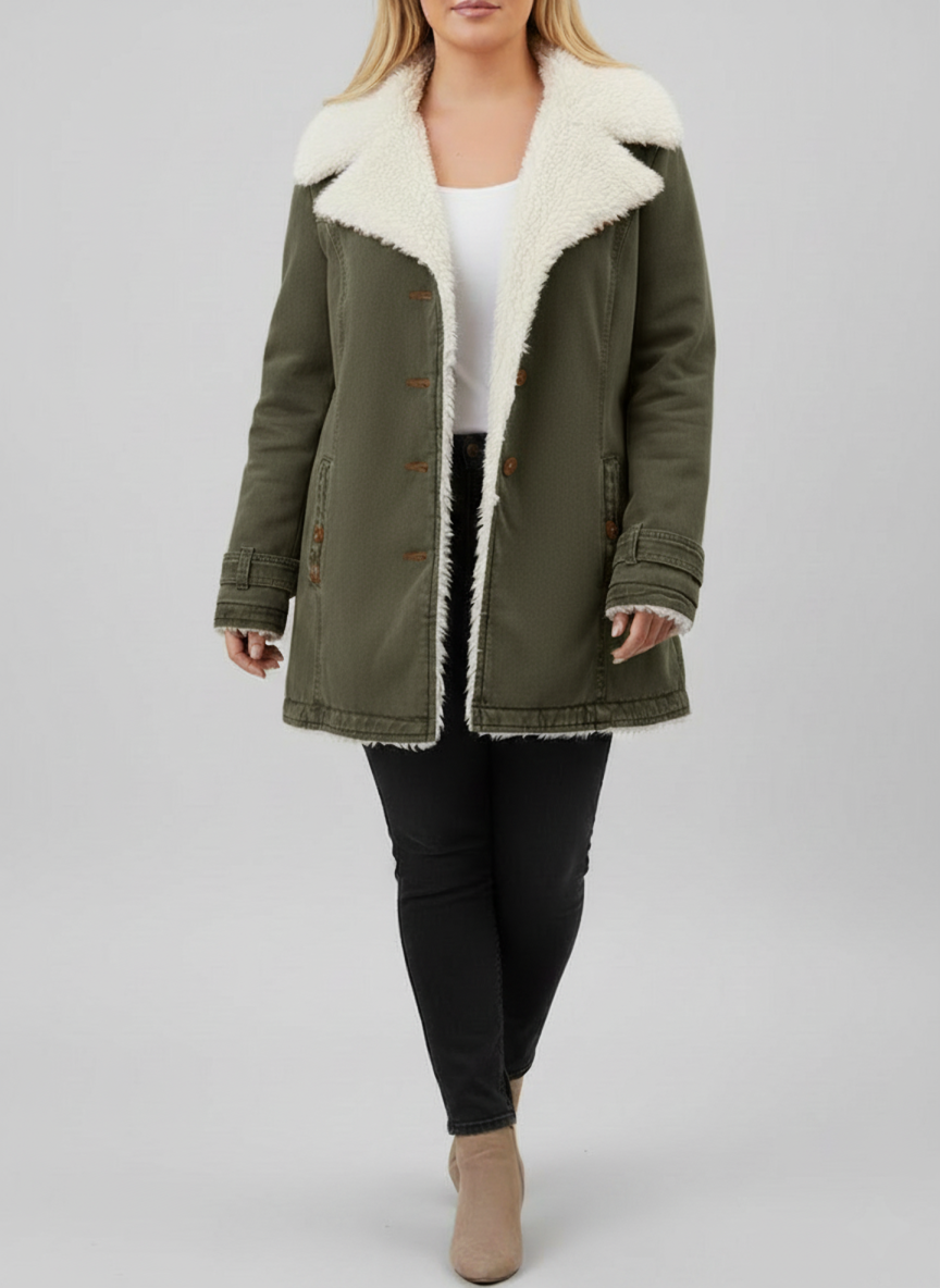 Women's Winter Jacket Sherpa Fleece Plus Sizes