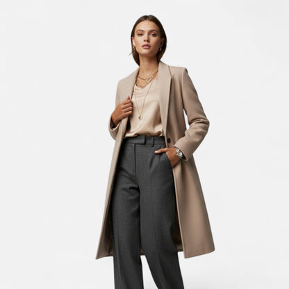 Custom-Made Women's Elegant Long Coat