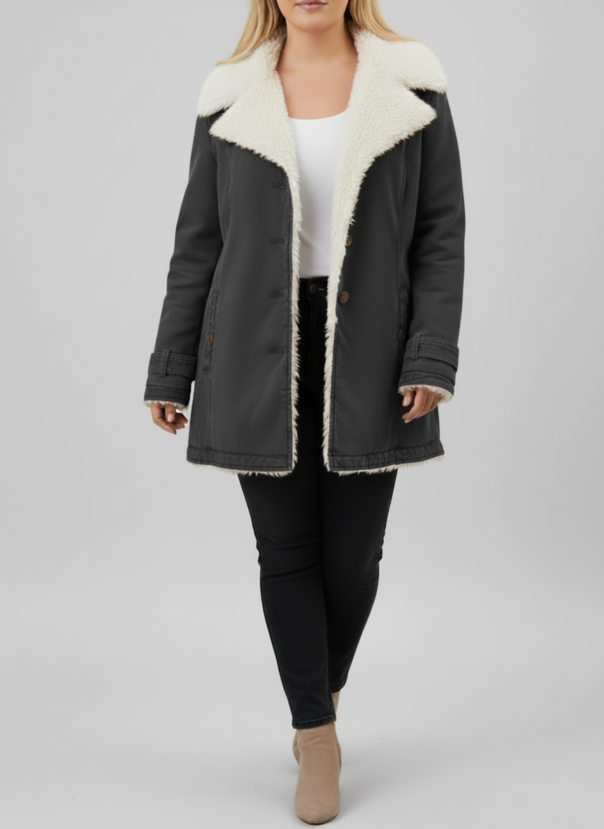 Women's Winter Jacket Sherpa Fleece Plus Sizes