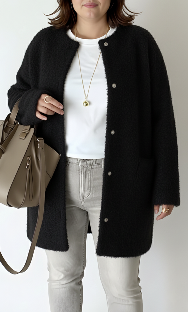 Women's Cardigan Generous Knit Elegant