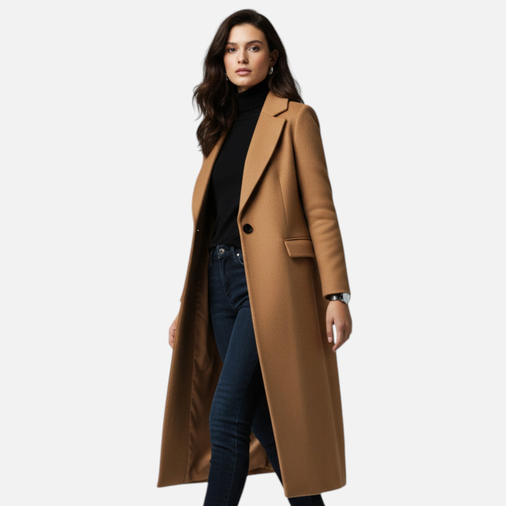 Custom-Made Women's Elegant Long Coat