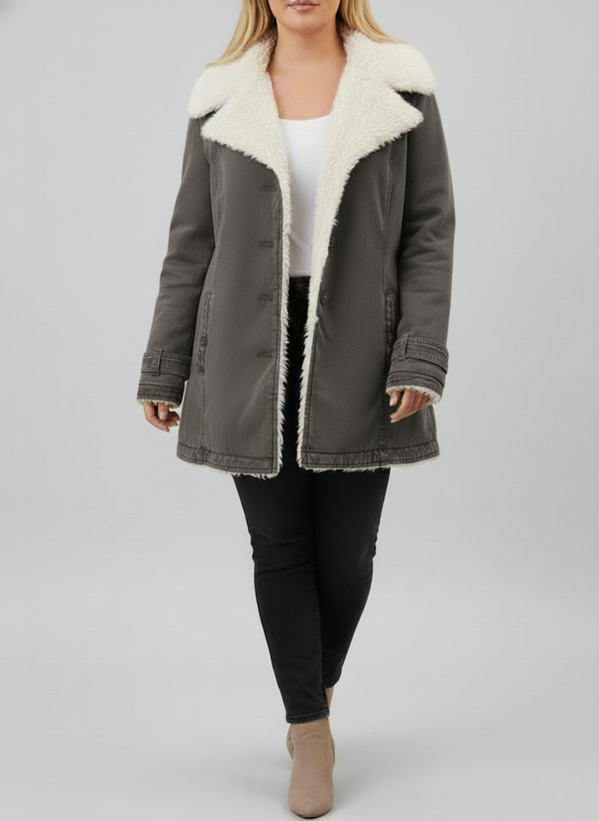 Women's Winter Jacket Sherpa Fleece Plus Sizes