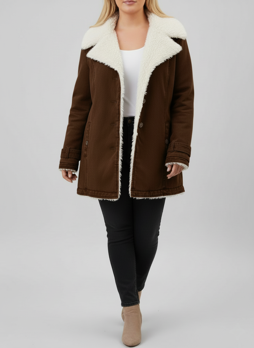 Women's Winter Jacket Sherpa Fleece Plus Sizes