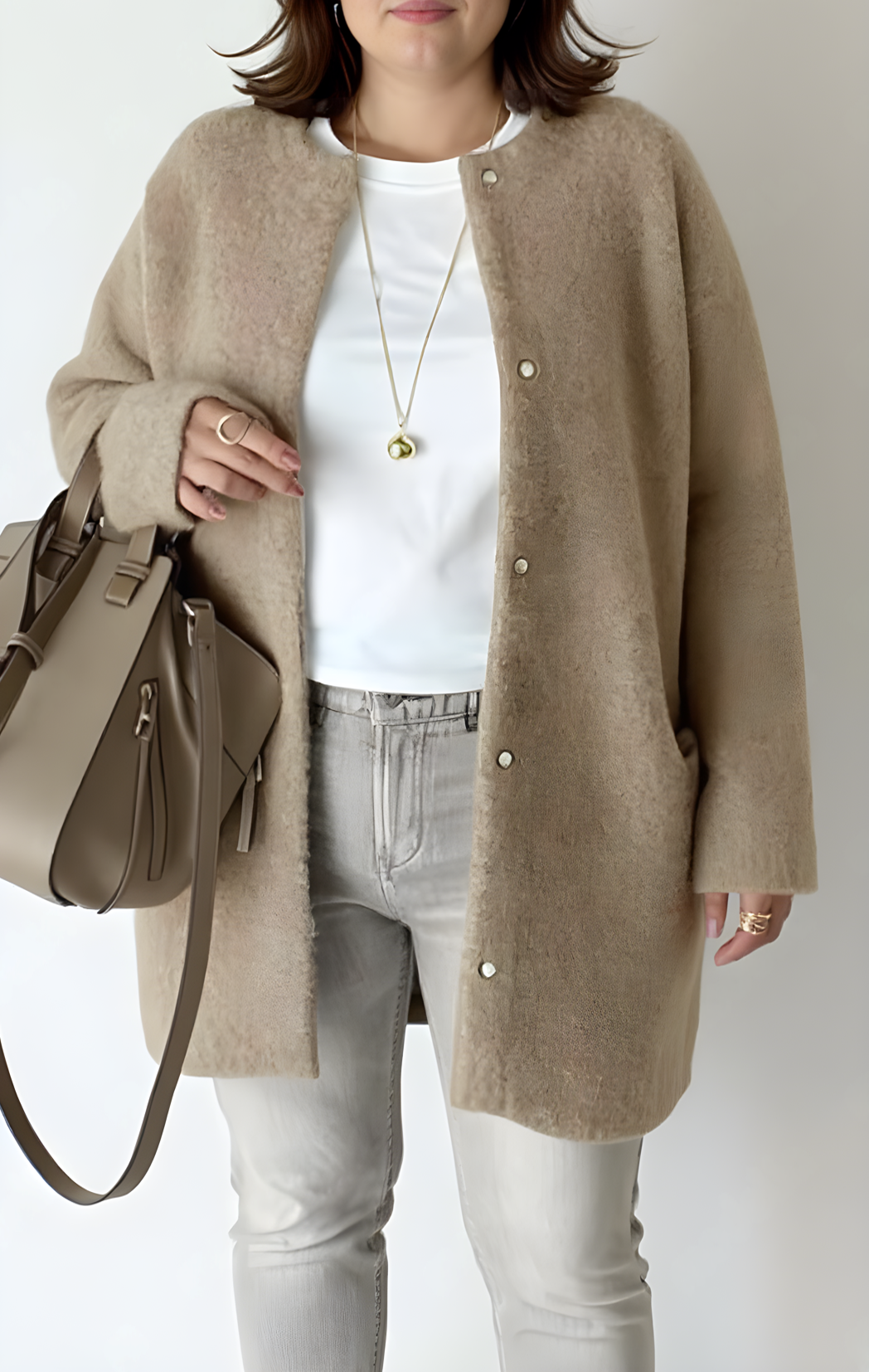 Damen Cardigan Großzügig Strick Elegant - IdealeKleiden