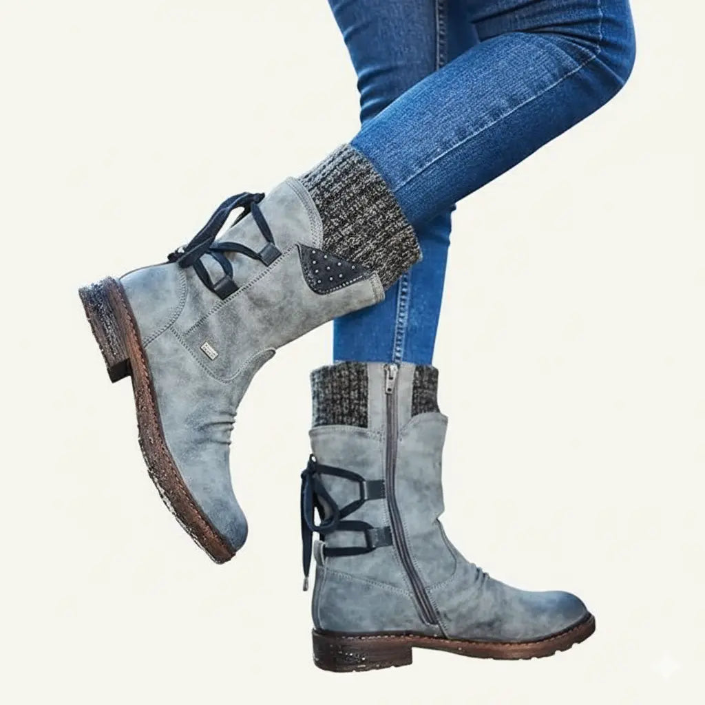 Women's Winter Boots Low Heel Warm & Comfortable