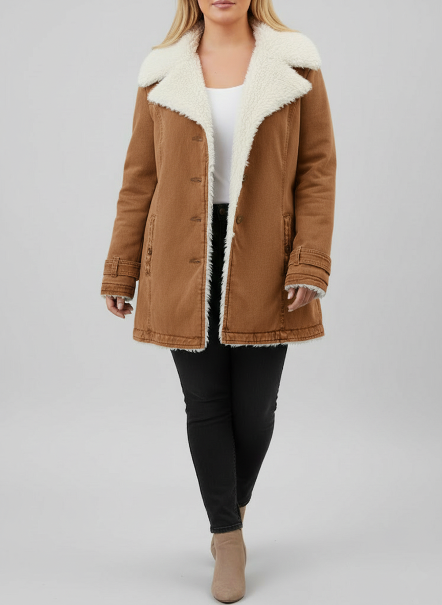 Women's Winter Jacket Sherpa Fleece Plus Sizes