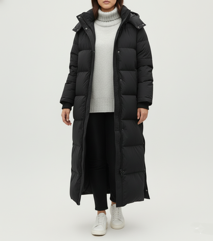 Women's Quilted Coat Extra Long Plus Size