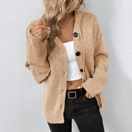 Damen Cardigan Bequem Oversized - IdealeKleiden